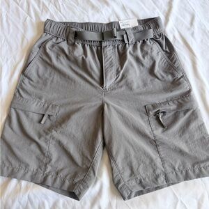 Kohl's Gray Men's Cargo Shorts with Integrated Belt